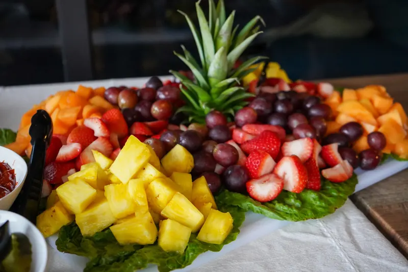 Pineapple, strawberry, grape and melon platter